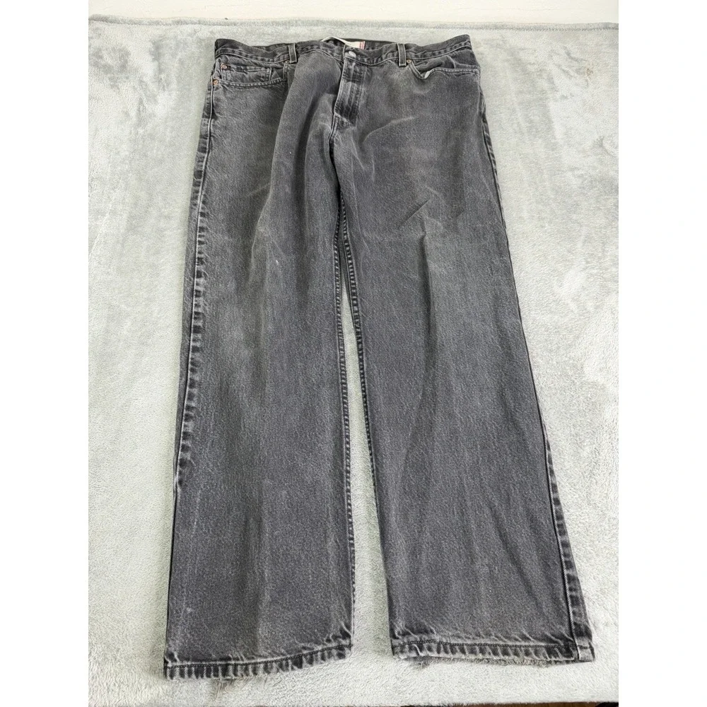Vintage Y2K Levi's 505 Regular Fit Straight Jeans Men's Size 42X30 Black